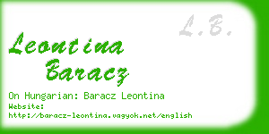 leontina baracz business card